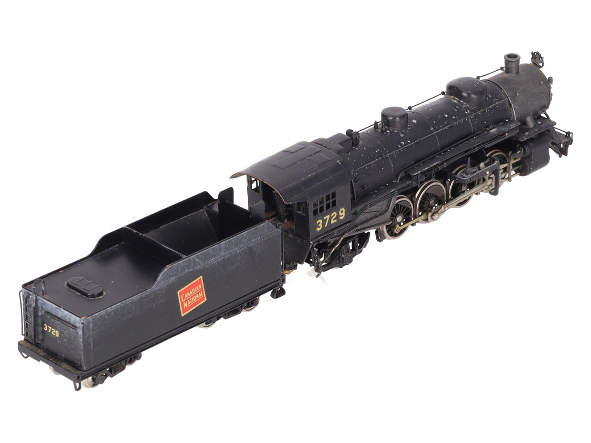 Van Hobbies HO Brass Canadian Nationals S-2a 2-8-2 Steam Loco #3729 -Painted