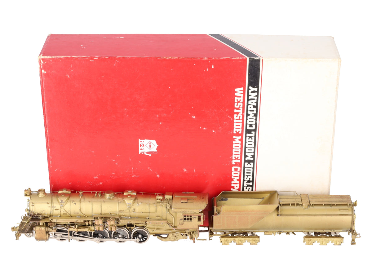 Westside Model Co. HO BRASS B&O S-1a 2-10-2 Steam Loco and Tender - Unpainted EX/Box