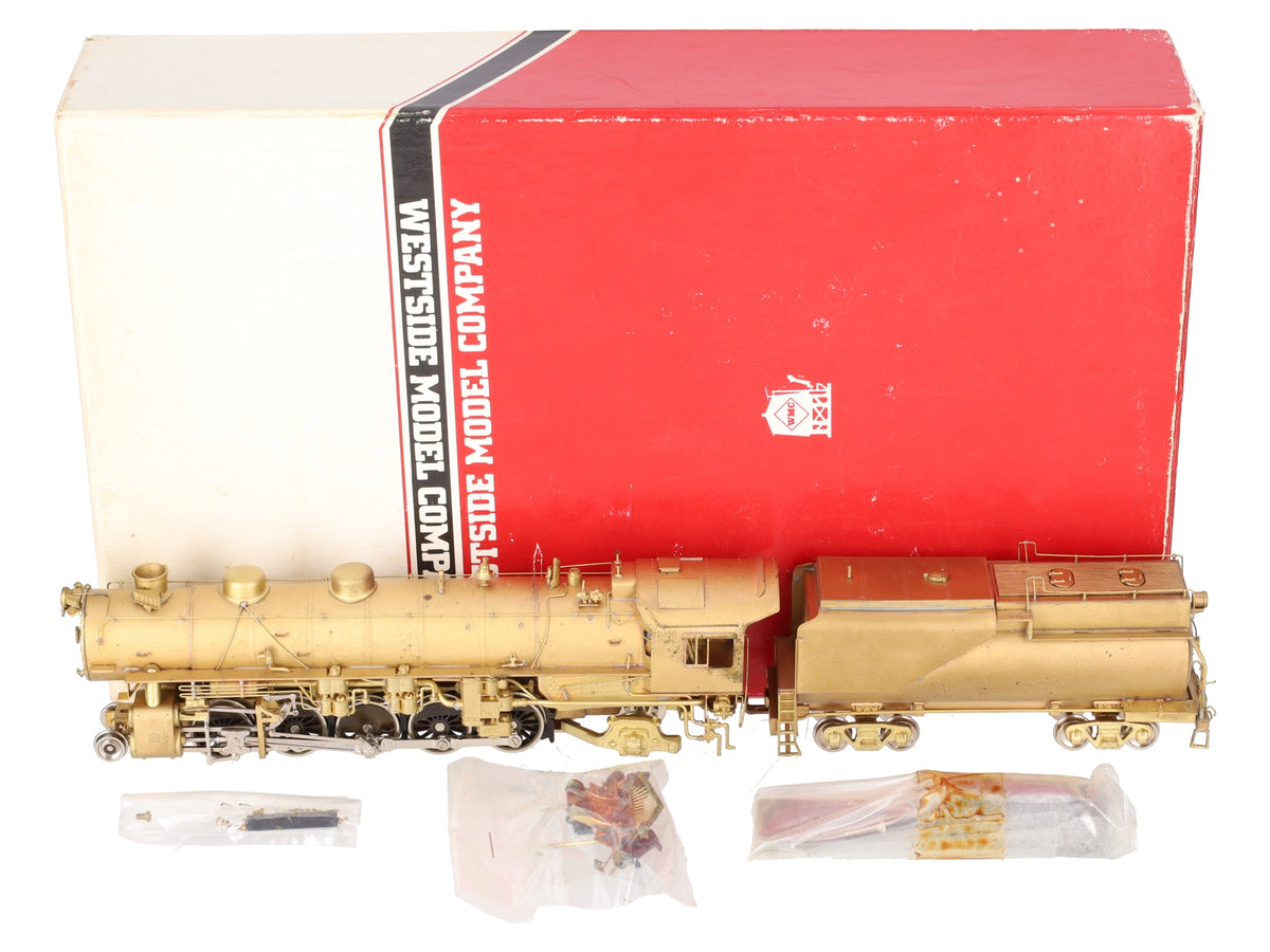Westside Model Co. HO BRASS UP 5000 2-10-2 Steam Locomotive & Tender - Unpainted EX/Box