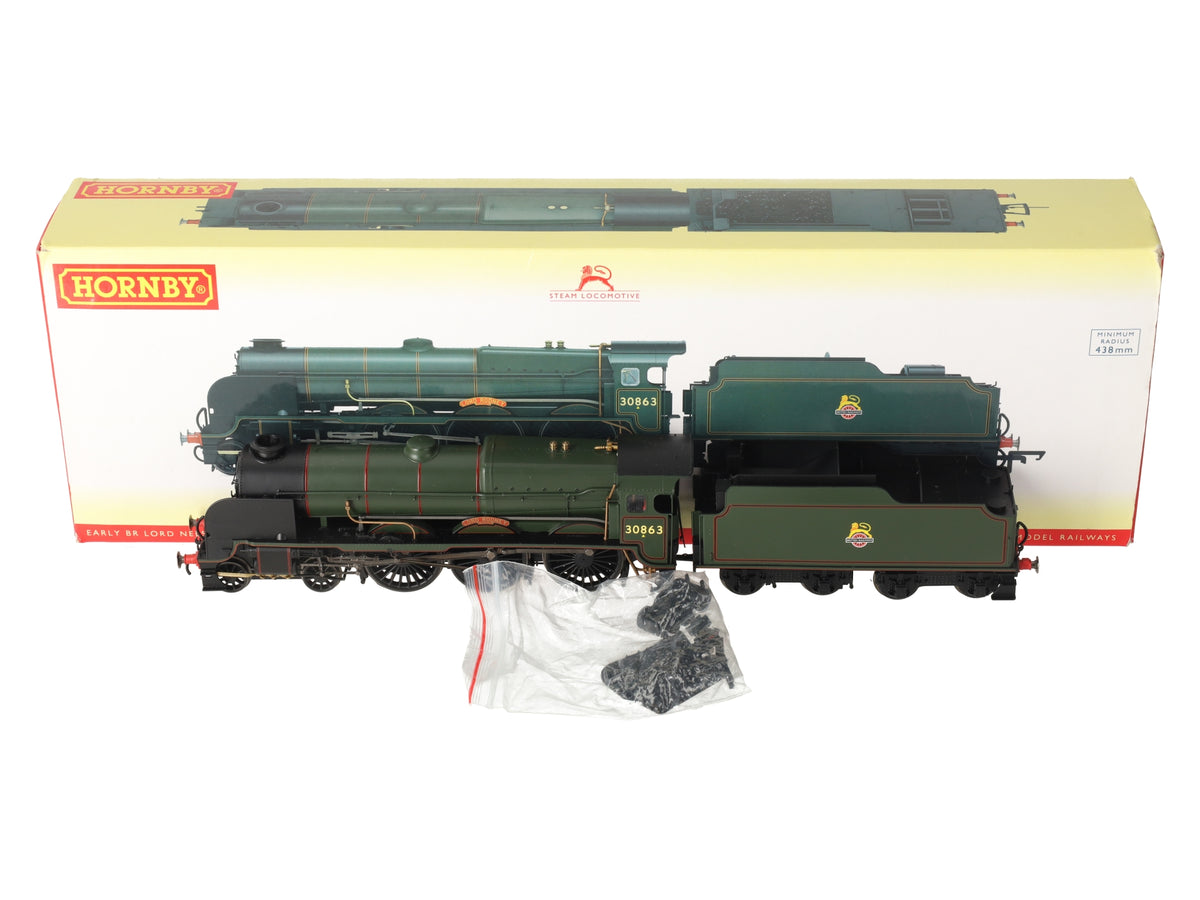 Hornby R3635 OO BR Lord Rodney Lord Nelson Steam Loco & Tender #30863 w/DCC VG/Box