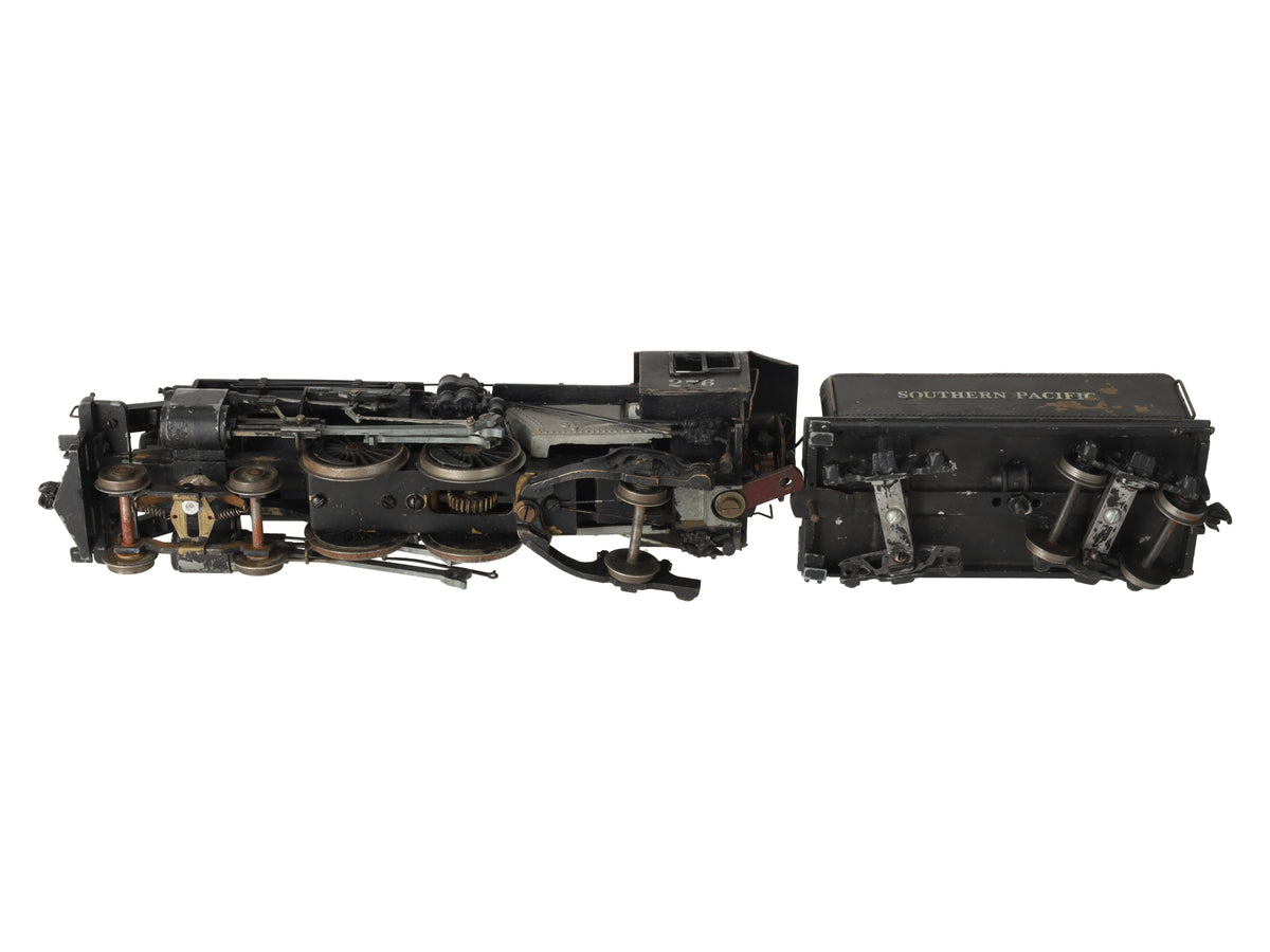 O 2-Rail BRASS 4-4-2 Steam Locomotive & Tender - Painted