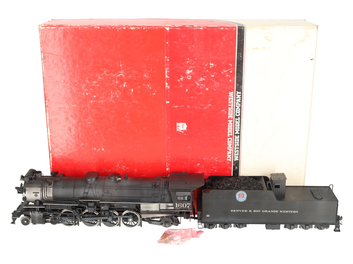 Westside Model Co. O Scale BRASS D&RGW 4-8-2 M75 Steam Locomotive #1607 (2-Rail)/Box