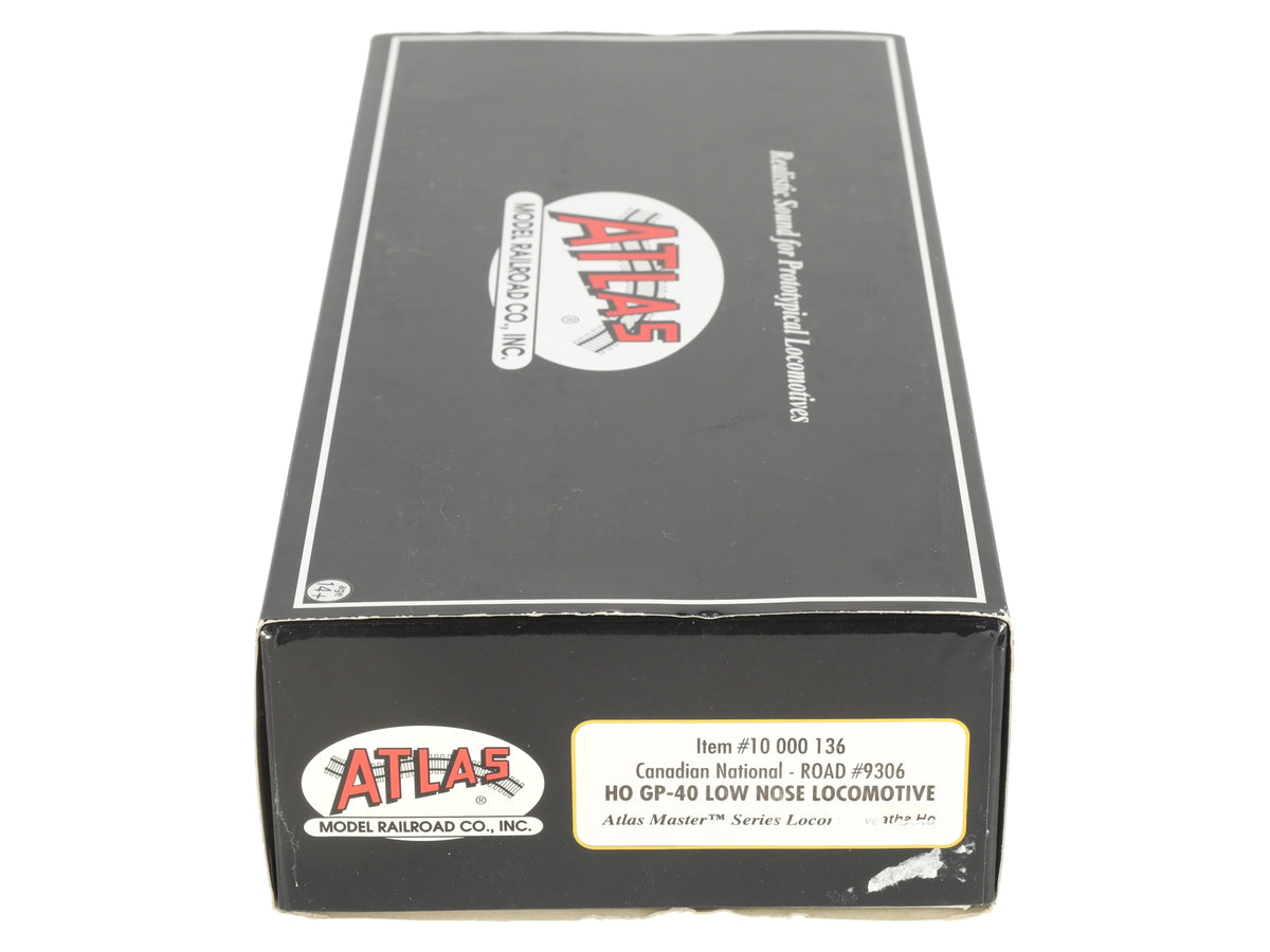 Atlas 10000136 HO Canadian National GP-40 Low Nose Locomotive #9306 VG/Box