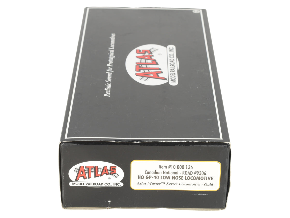 Atlas 10000136 HO Canadian National GP-40 Low Nose Locomotive #9306 VG/Box