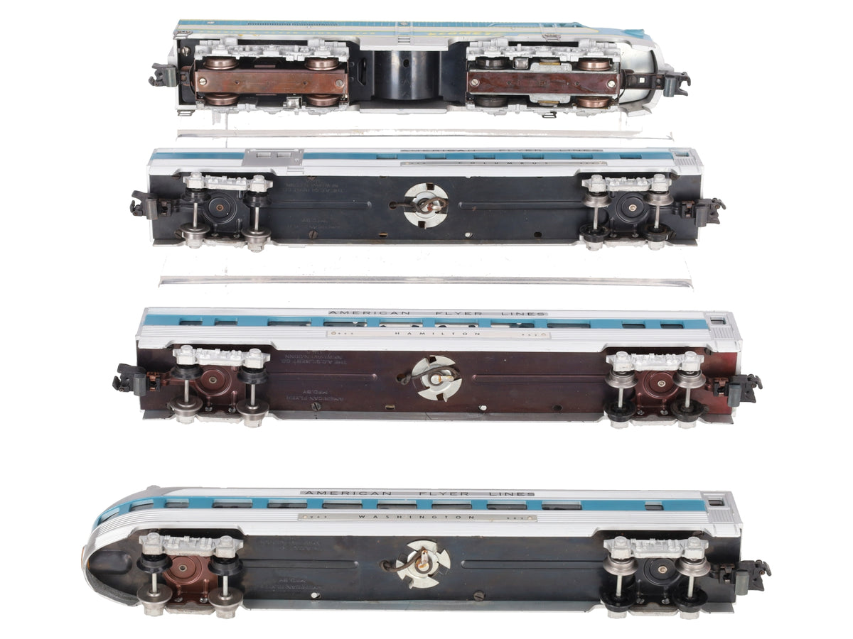 American Flyer K5434T VIntage S Silver Comet Diesel Passenger: 466 960 962 963 EX/Box