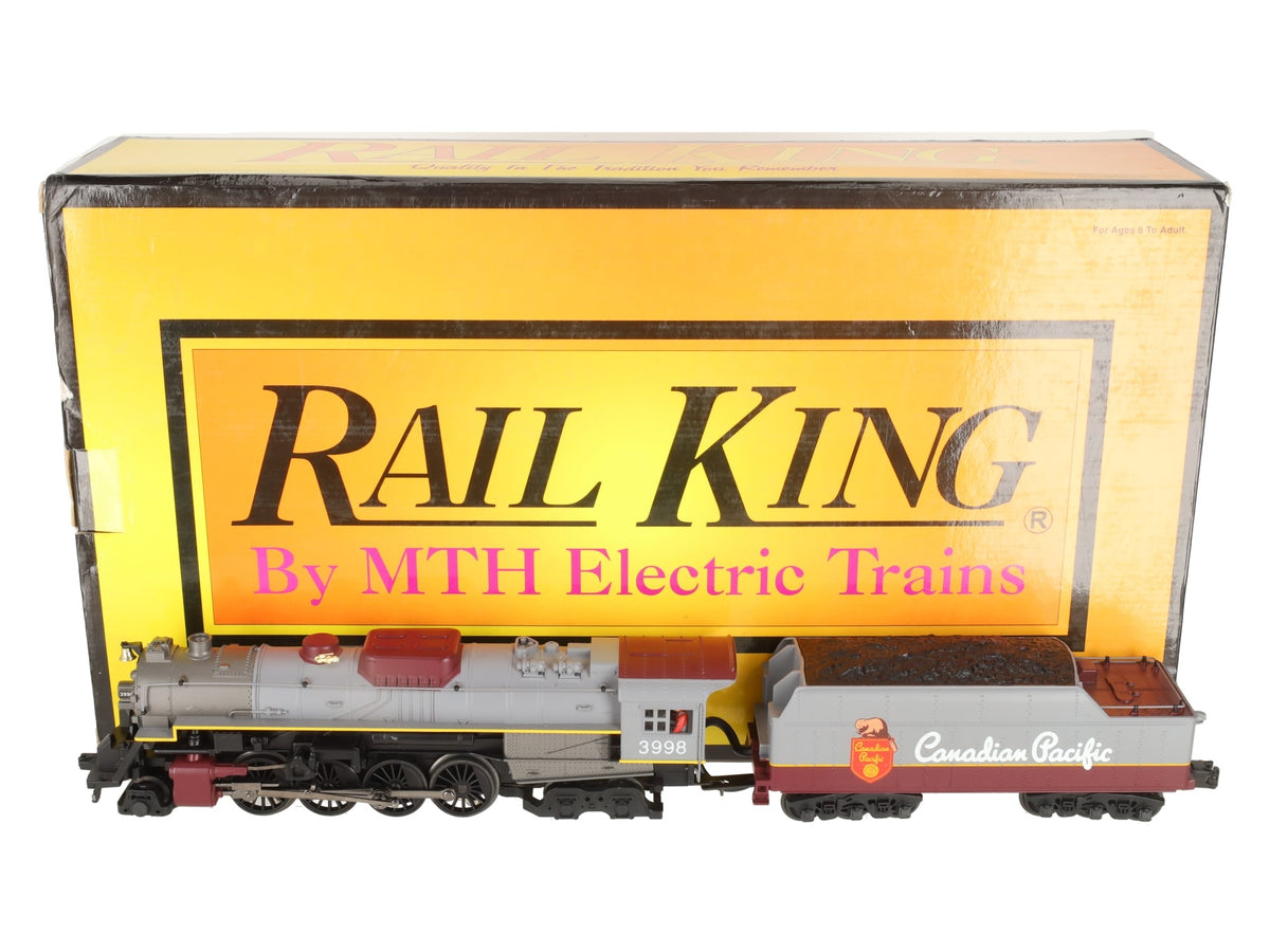 MTH 30-1295-1 O Canadian Pacific 4-8-2 Steam Locomotive & Tender #3998 w/PS2 LN/Box