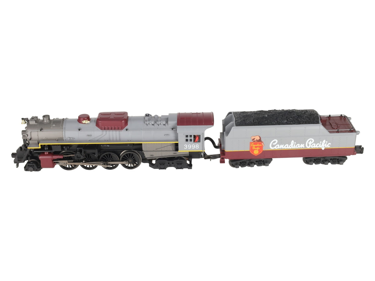 MTH 30-1295-1 O Canadian Pacific 4-8-2 Steam Locomotive & Tender #3998 w/PS2 LN/Box