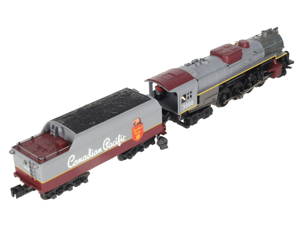 MTH 30-1295-1 O Canadian Pacific 4-8-2 Steam Locomotive & Tender #3998 w/PS2 LN/Box