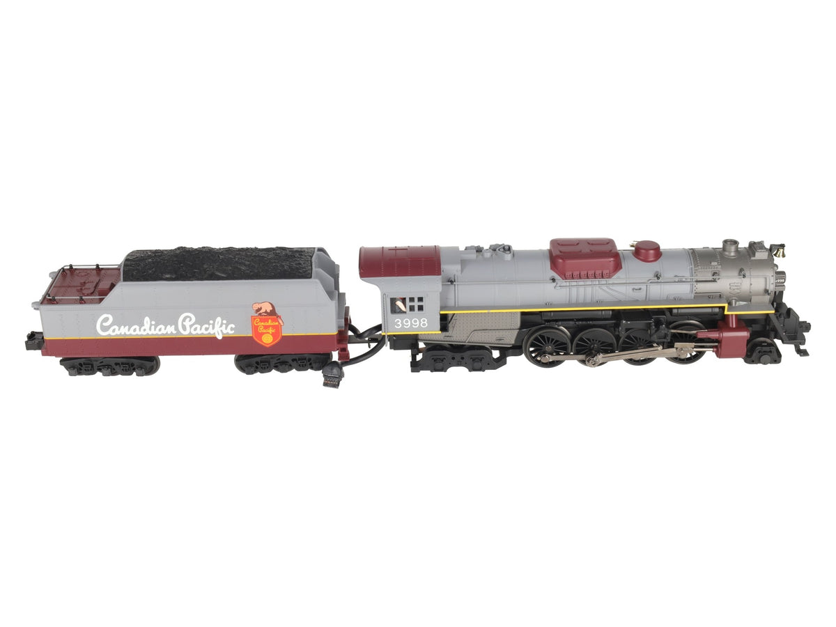 MTH 30-1295-1 O Canadian Pacific 4-8-2 Steam Locomotive & Tender #3998 w/PS2 LN/Box