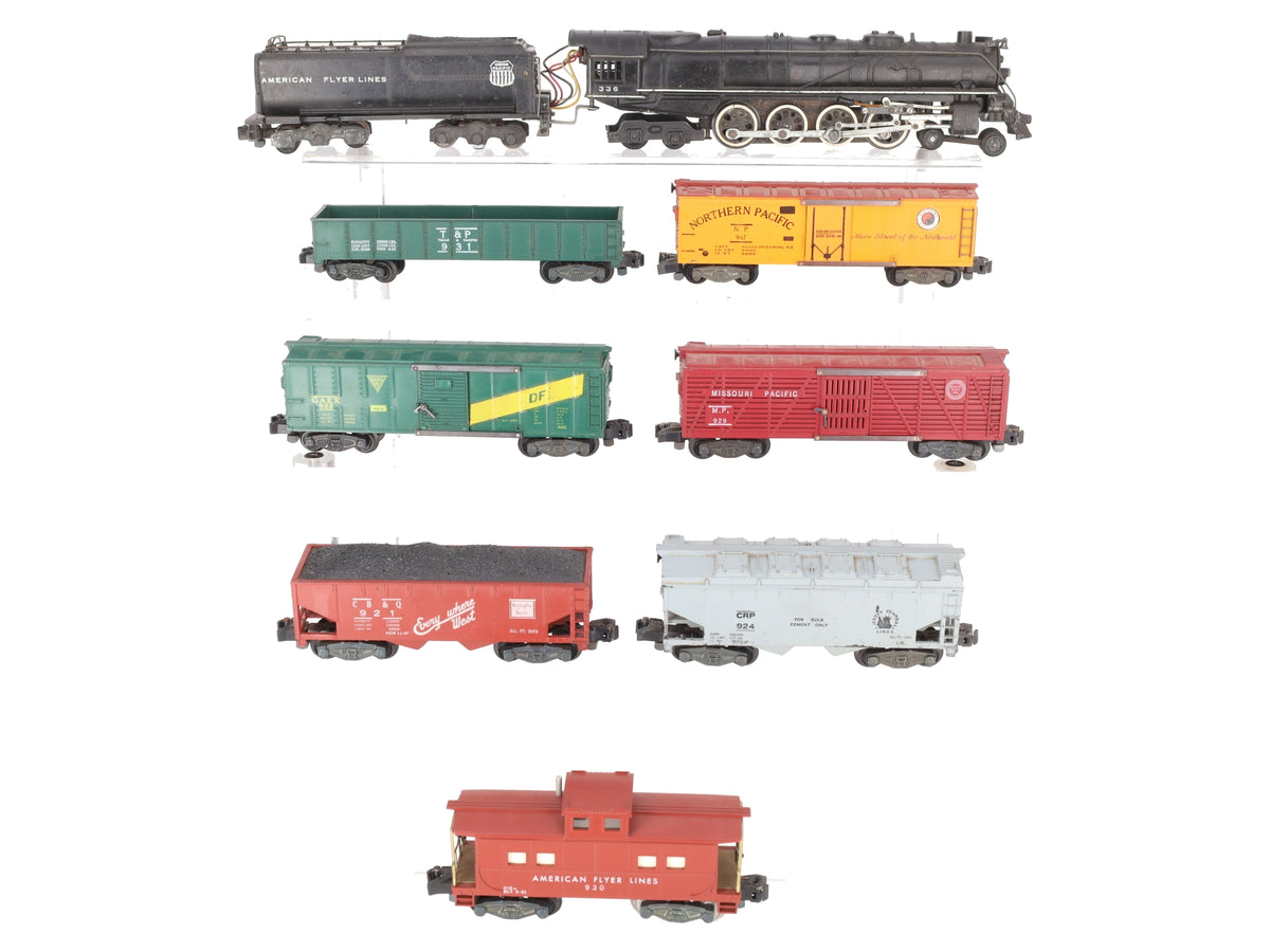 American Flyer K5358W Vintage S Challenger Set: 336 922 931 921 947 924 929 930 VG/Box