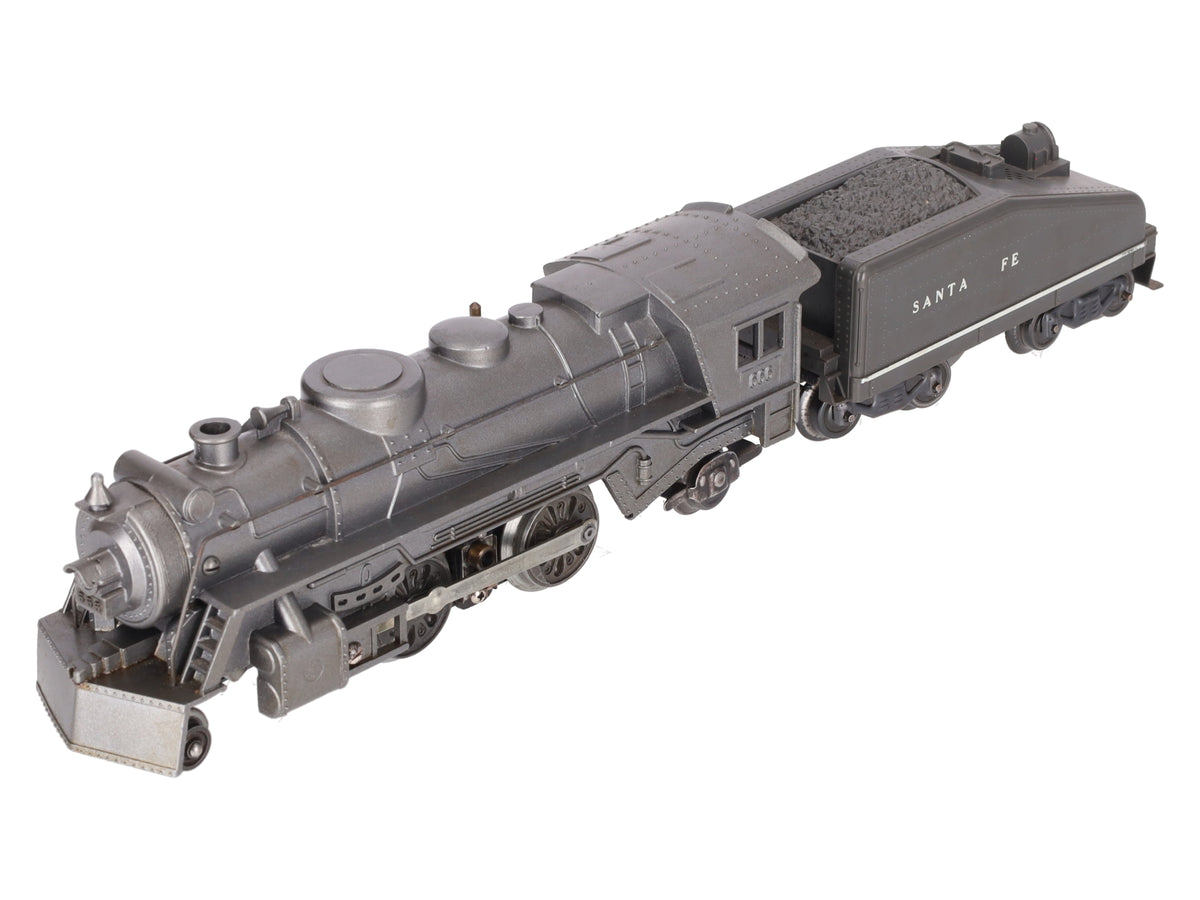 Marx 666 Vintage O 2-4-2 Diecast Steam Locomotive & Santa Fe Tender