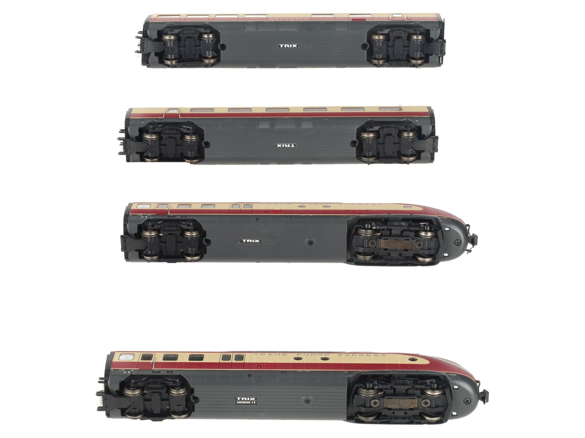 Trix 22261 HO Trans Europ Express Helvetia Diesel Passenger Train Set w/ DCC LN