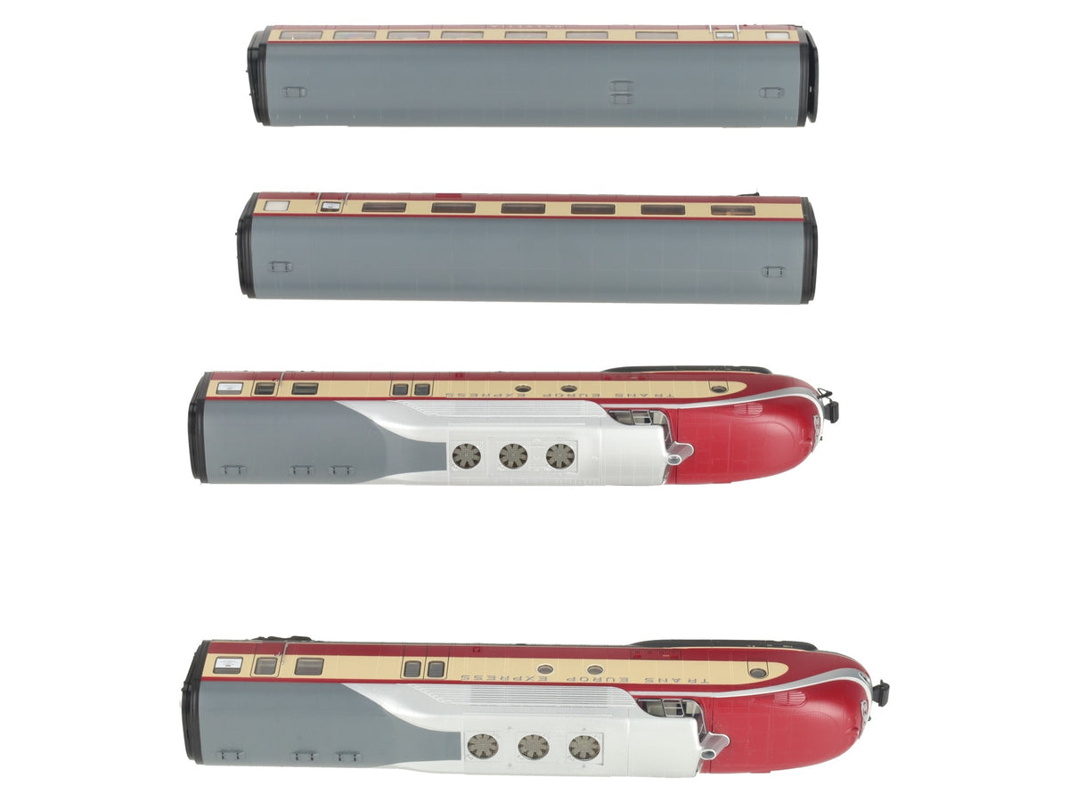 Trix 22261 HO Trans Europ Express Helvetia Diesel Passenger Train Set w/ DCC LN