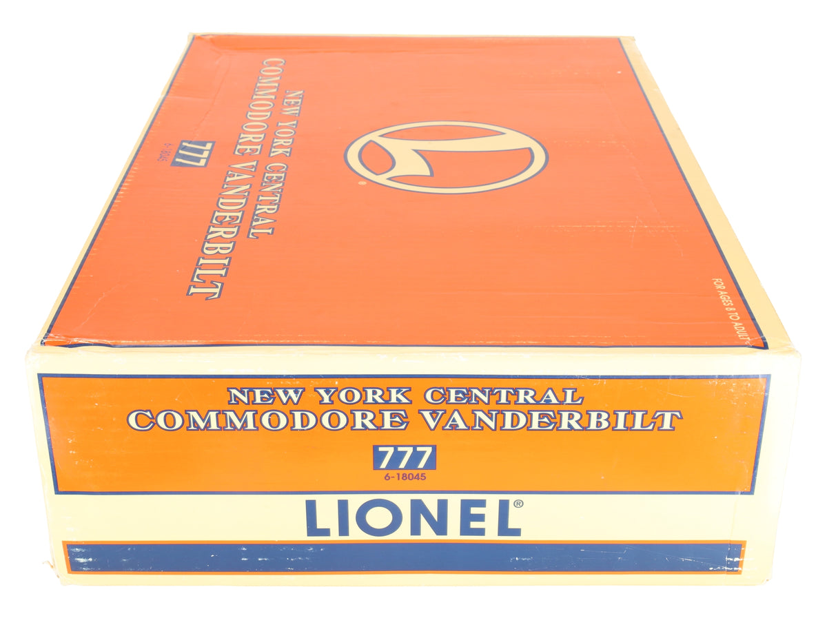 Lionel 6-18045 O Gauge NYC Commodore Vanderbilt 4-6-4 Steam Locomotive & Tender EX/Box