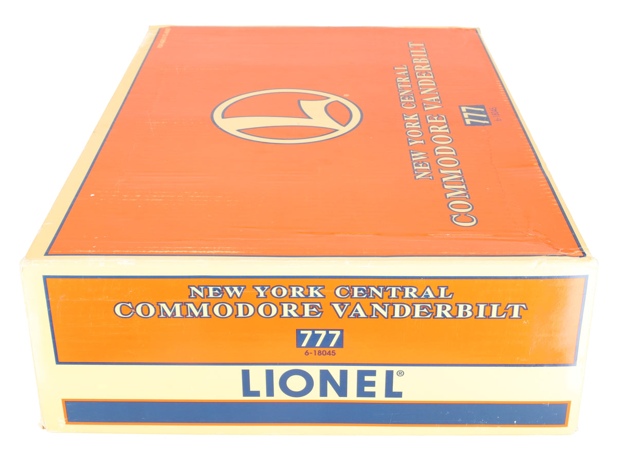 Lionel 6-18045 O Gauge NYC Commodore Vanderbilt 4-6-4 Steam Locomotive & Tender EX/Box