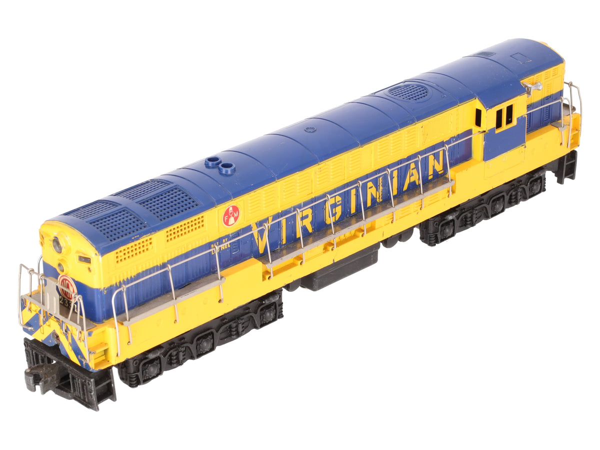 Lionel 2331 Vintage O Virginian FM Trainmaster Powered Diesel Locomotive VG