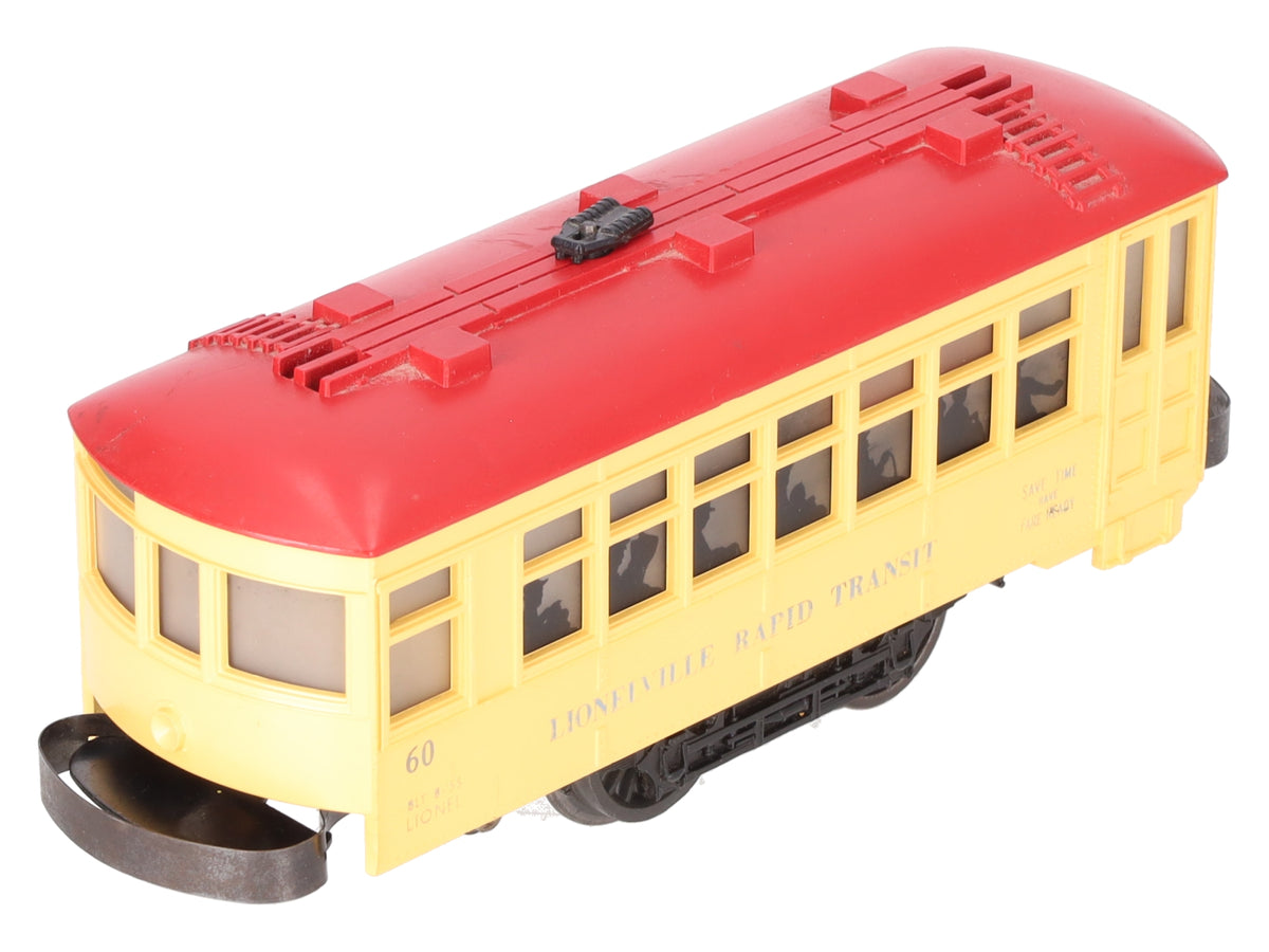 Lionel 60 Vintage O Lionelville Motorized Rapid Transit Trolley VG