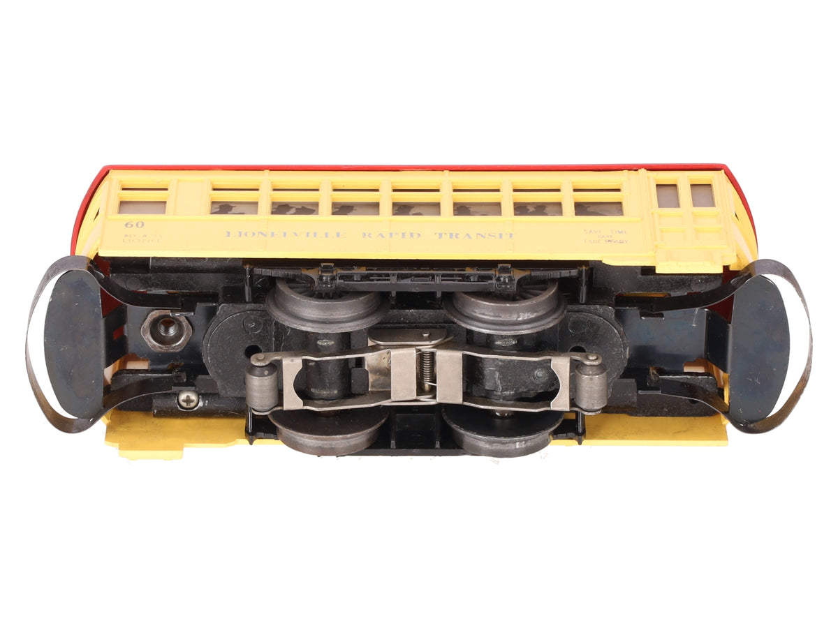 Lionel 60 Vintage O Lionelville Motorized Rapid Transit Trolley VG