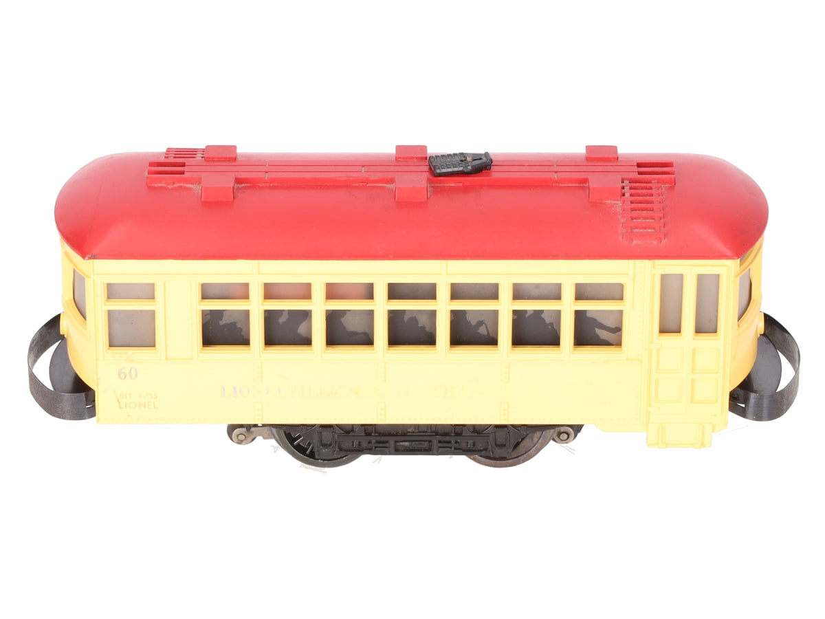 Lionel 60 Vintage O Lionelville Motorized Rapid Transit Trolley VG