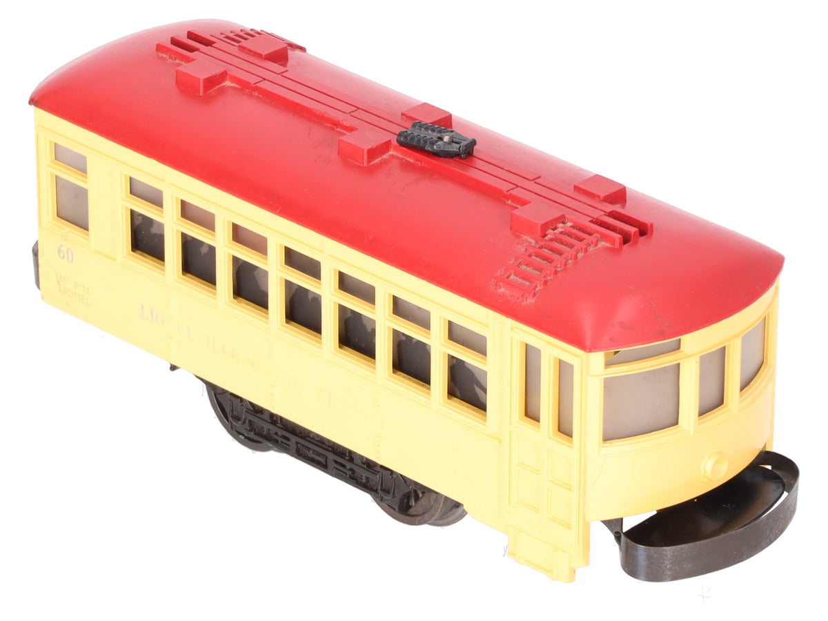 Lionel 60 Vintage O Lionelville Motorized Rapid Transit Trolley VG