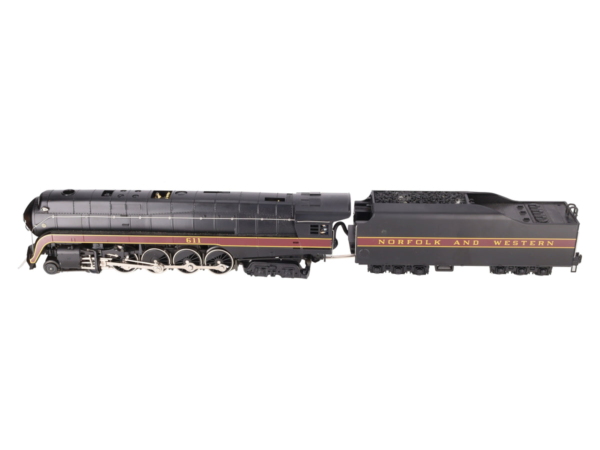 MTH 20-3571-1 Norfolk & Western 4-8-4 J Steam Engine #611 w/PS 3.0 (Hi-Rail) EX