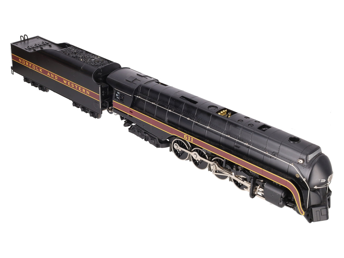 MTH 20-3571-1 Norfolk & Western 4-8-4 J Steam Engine #611 w/PS 3.0 (Hi-Rail) EX