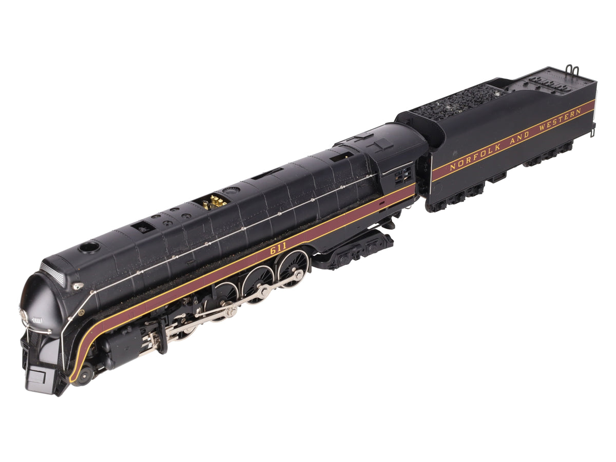 MTH 20-3571-1 Norfolk & Western 4-8-4 J Steam Engine #611 w/PS 3.0 (Hi-Rail) EX