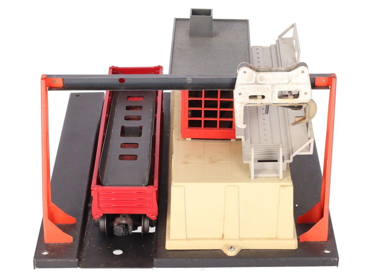 Lionel 342 Vintage O Motorized Operating Culvert Loader with Car VG