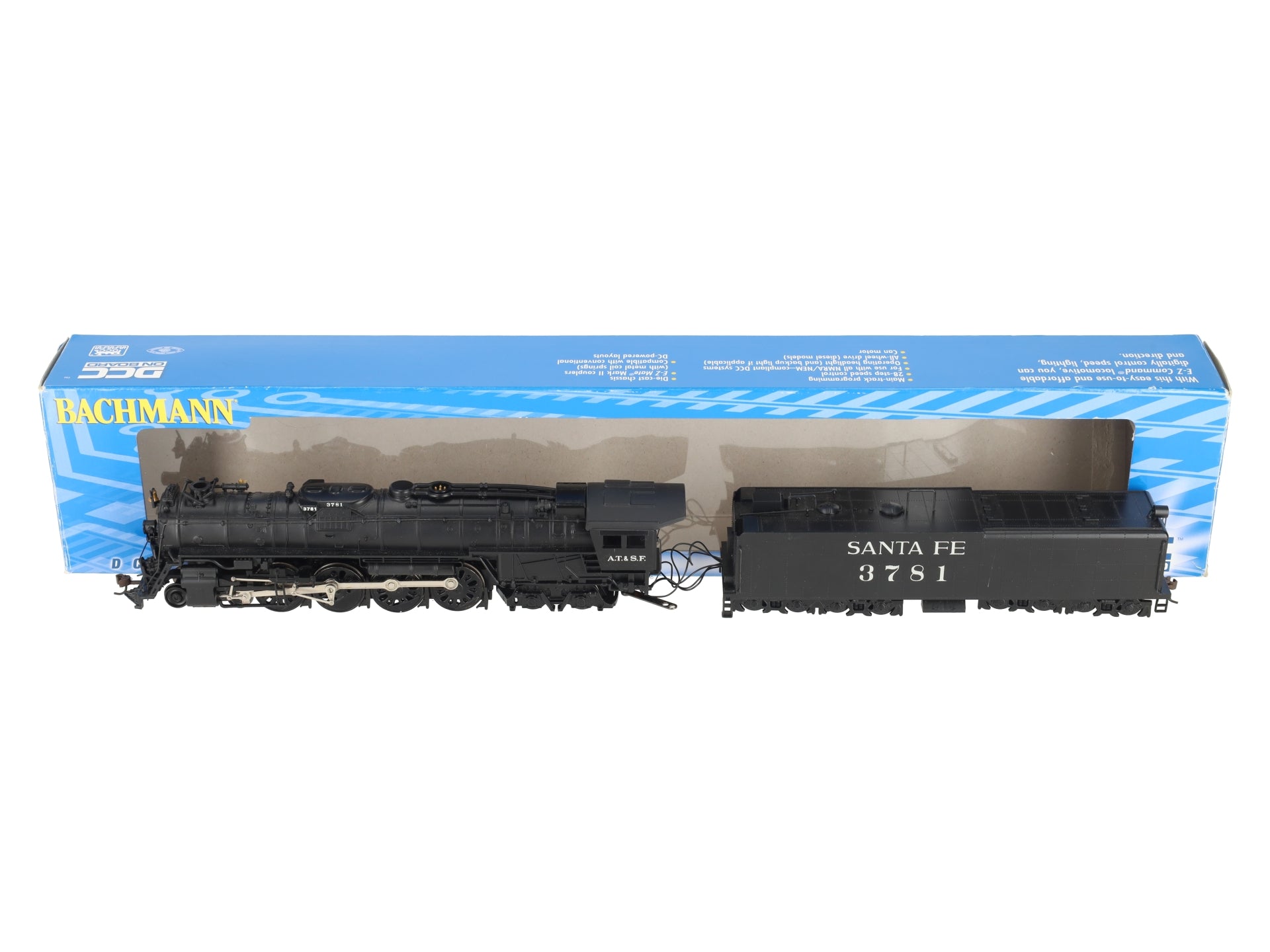 Bachmann 50802 HO Santa Fe 4-8-4 Northern Steam Locomotive #3781 w