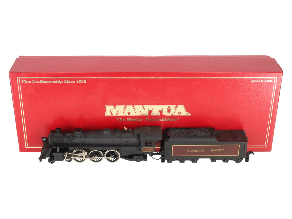 Mantua 349-080 HO Scale Canadian Pacific 4-6-2 Steam Locomotive & Tender #1222 EX/Box