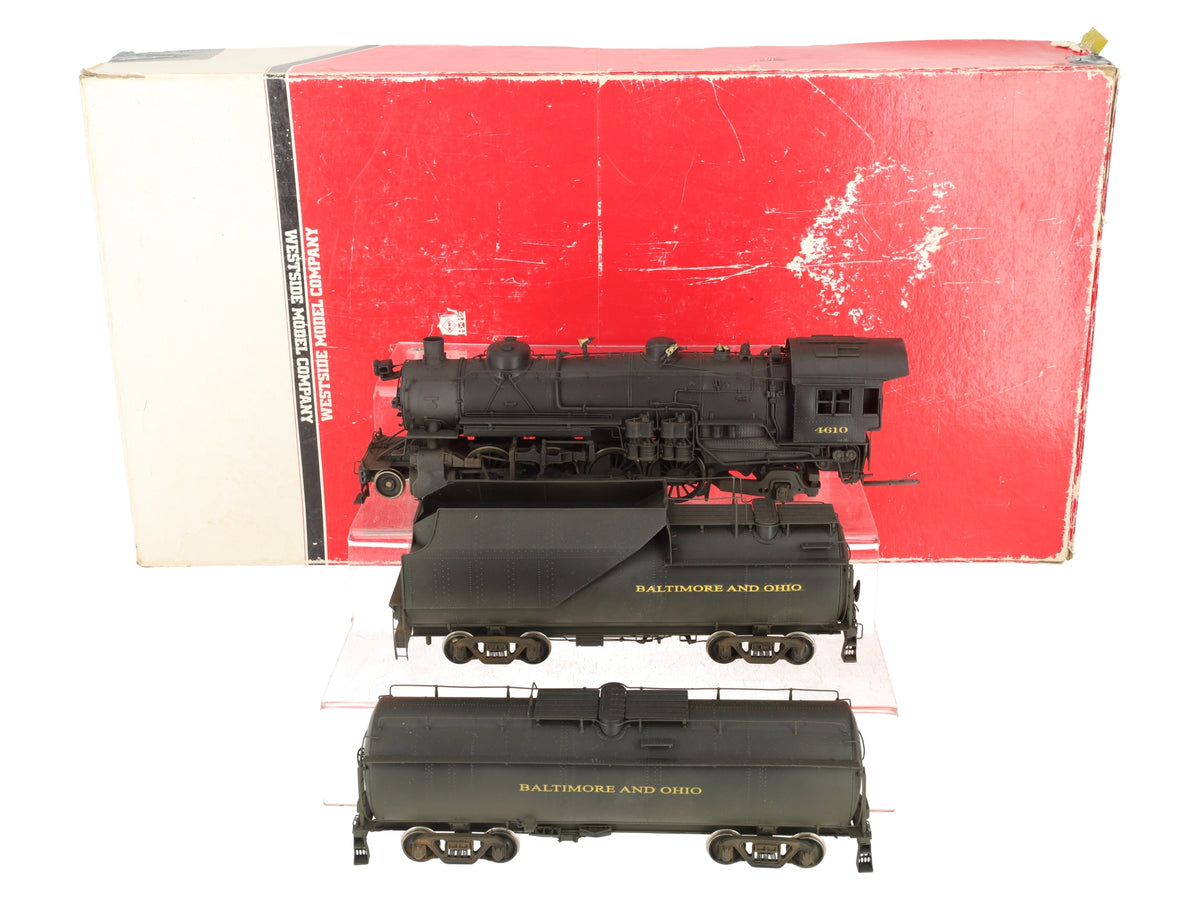 Westside Model Co. O 2-Rail Brass B&O Q-4b 2-8-2 w/Auxillary Tender (Painted) EX/Box