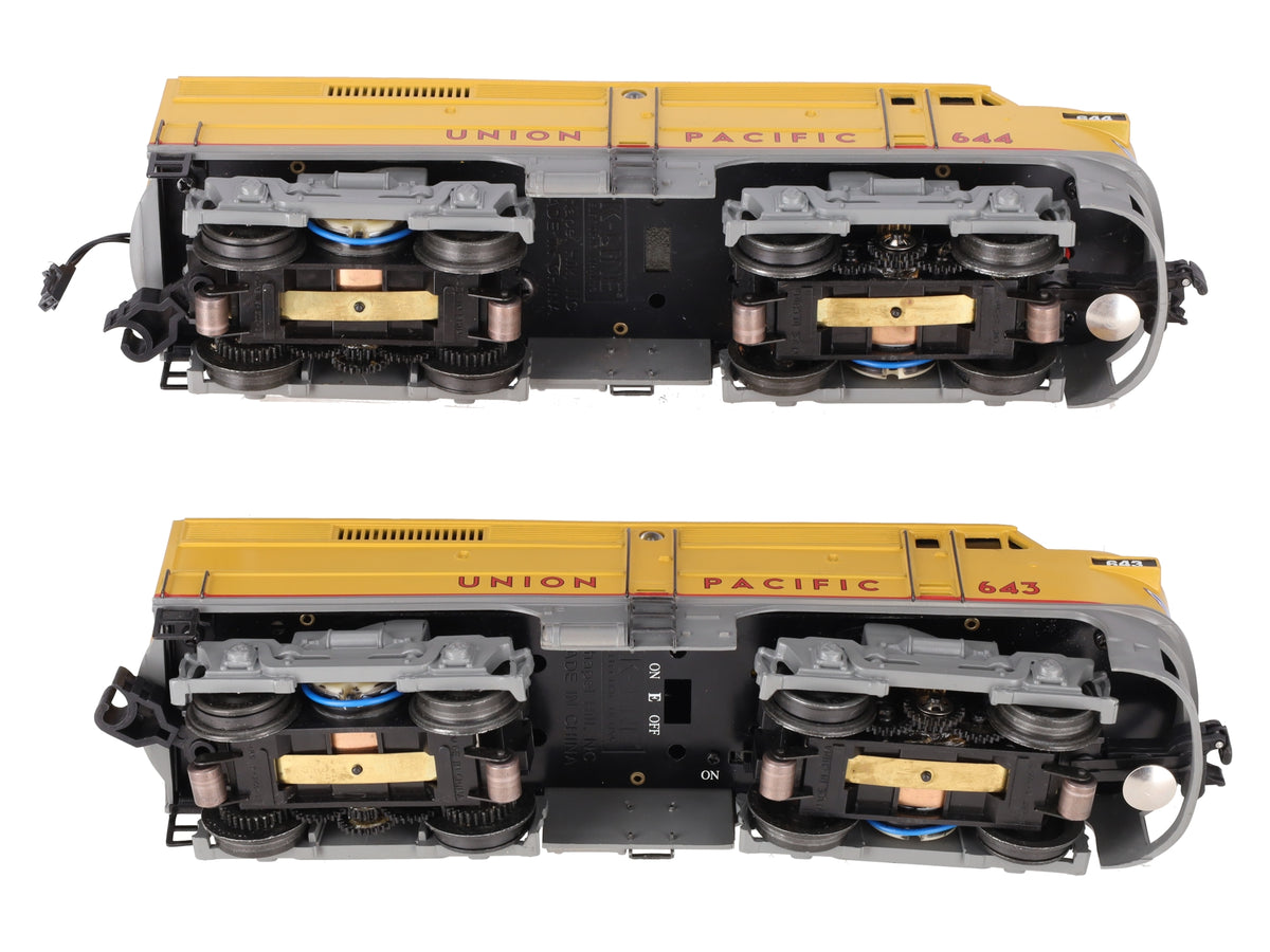 K-Line K-21911 O Union Pacific Alco AA Powered Diesel Locomotives #643/#644 EX/Box