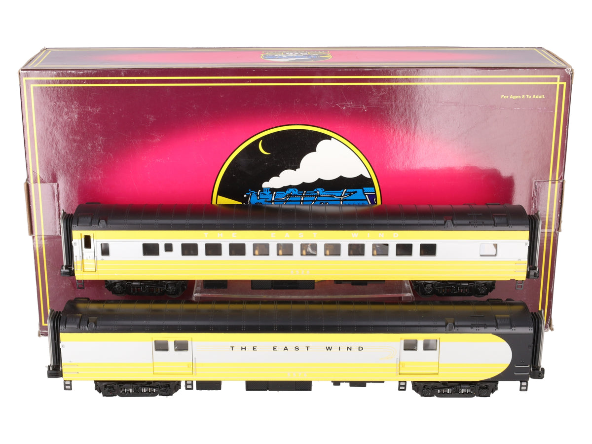 MTH 20-5631B New Haven 2-Car 70' "The East Wind" Baggage/Coach Car Set (Smooth) EX/Box