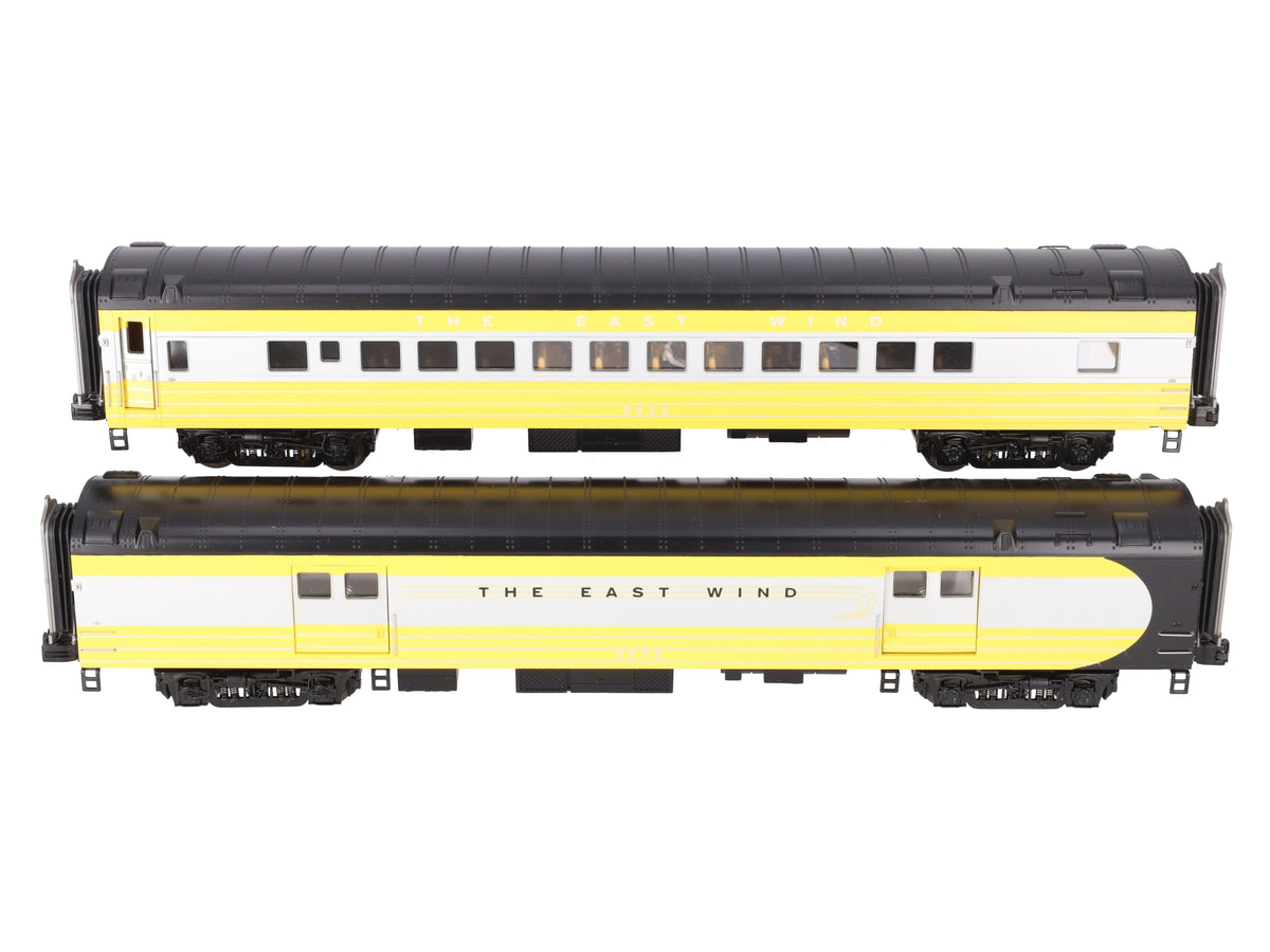 MTH 20-5631B New Haven 2-Car 70' "The East Wind" Baggage/Coach Car Set (Smooth) EX/Box