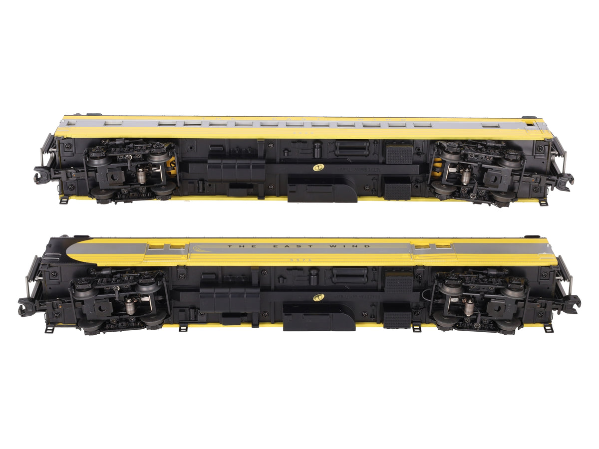 MTH 20-5631B New Haven 2-Car 70' "The East Wind" Baggage/Coach Car Set (Smooth) EX/Box