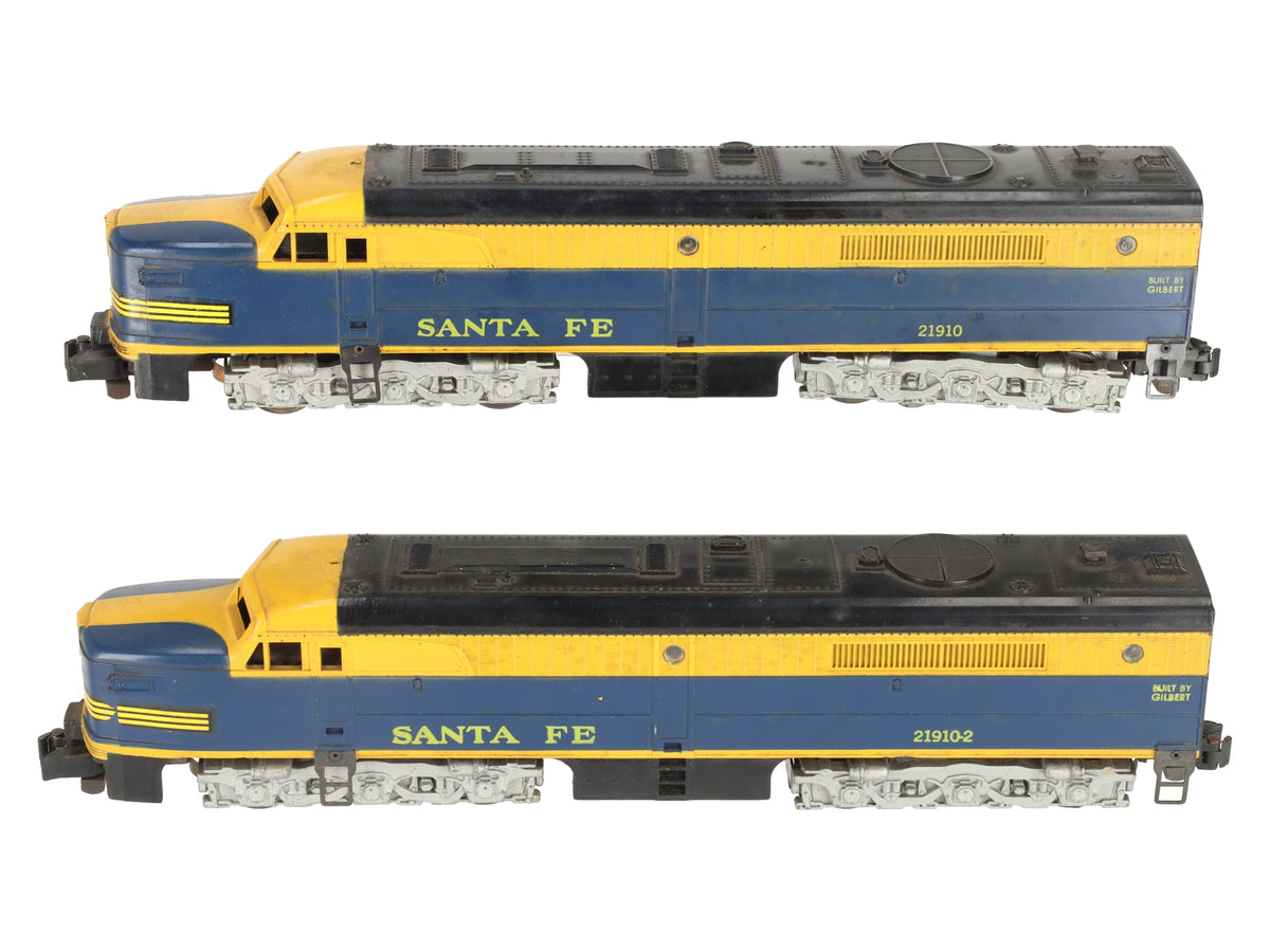 American Flyer 21910 Vintage S Gauge Santa Fe PA AA Diesel Set VG