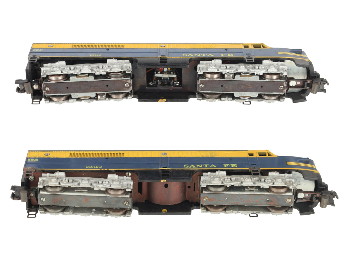 American Flyer 21910 Vintage S Gauge Santa Fe PA AA Diesel Set VG