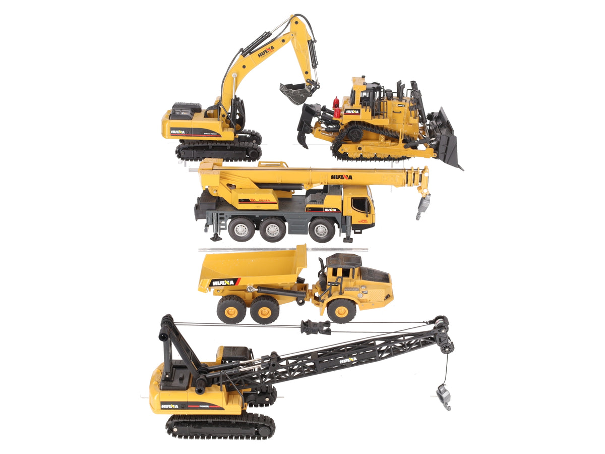 Hui Na Toys 1:50 Scale Assorted Alloy Diecast Construction Vehicles [5] EX