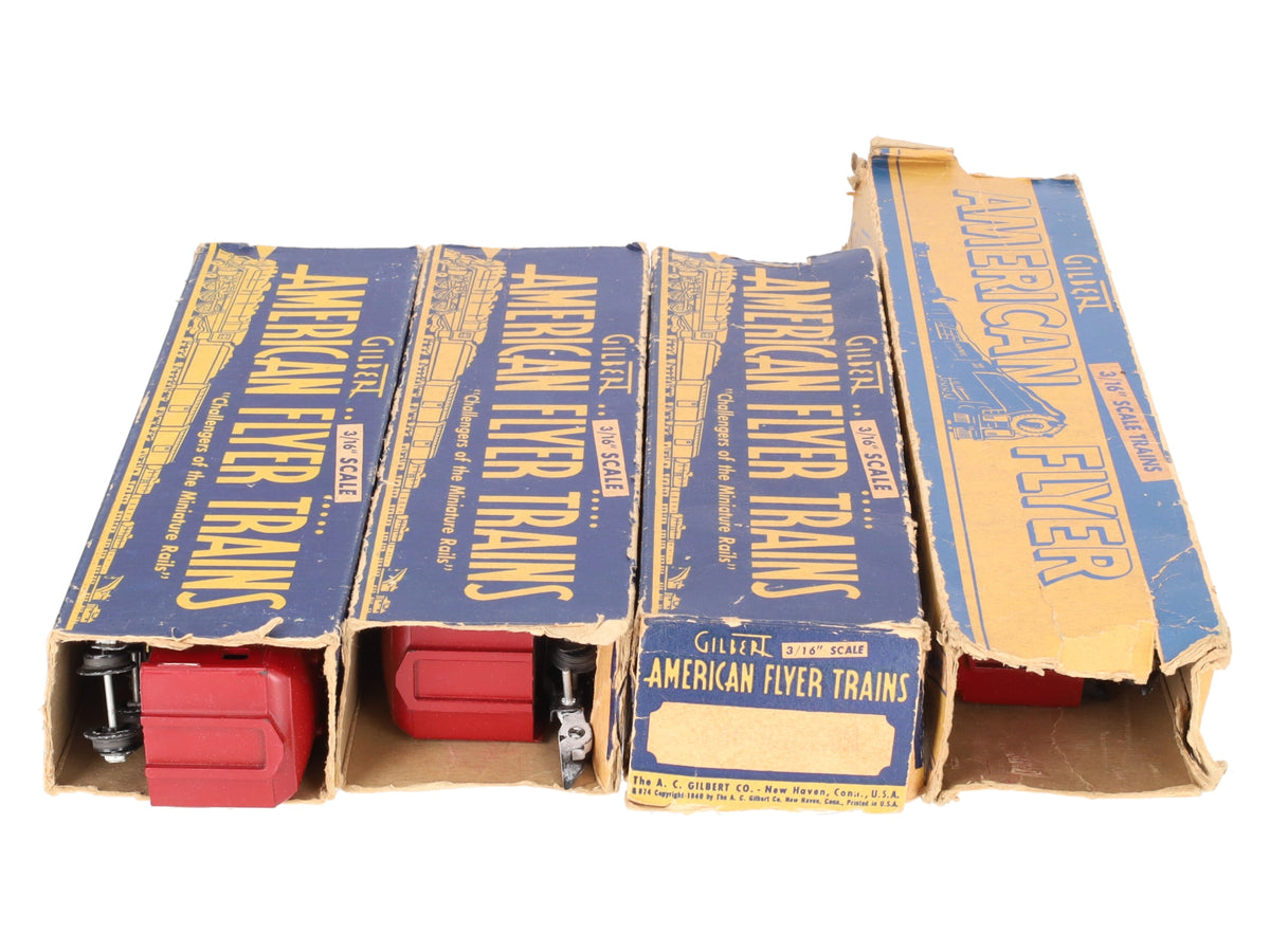 American Flyer Vintage S Gauge AFL Passenger Cars 655, 651, 652 [4] VG/Box