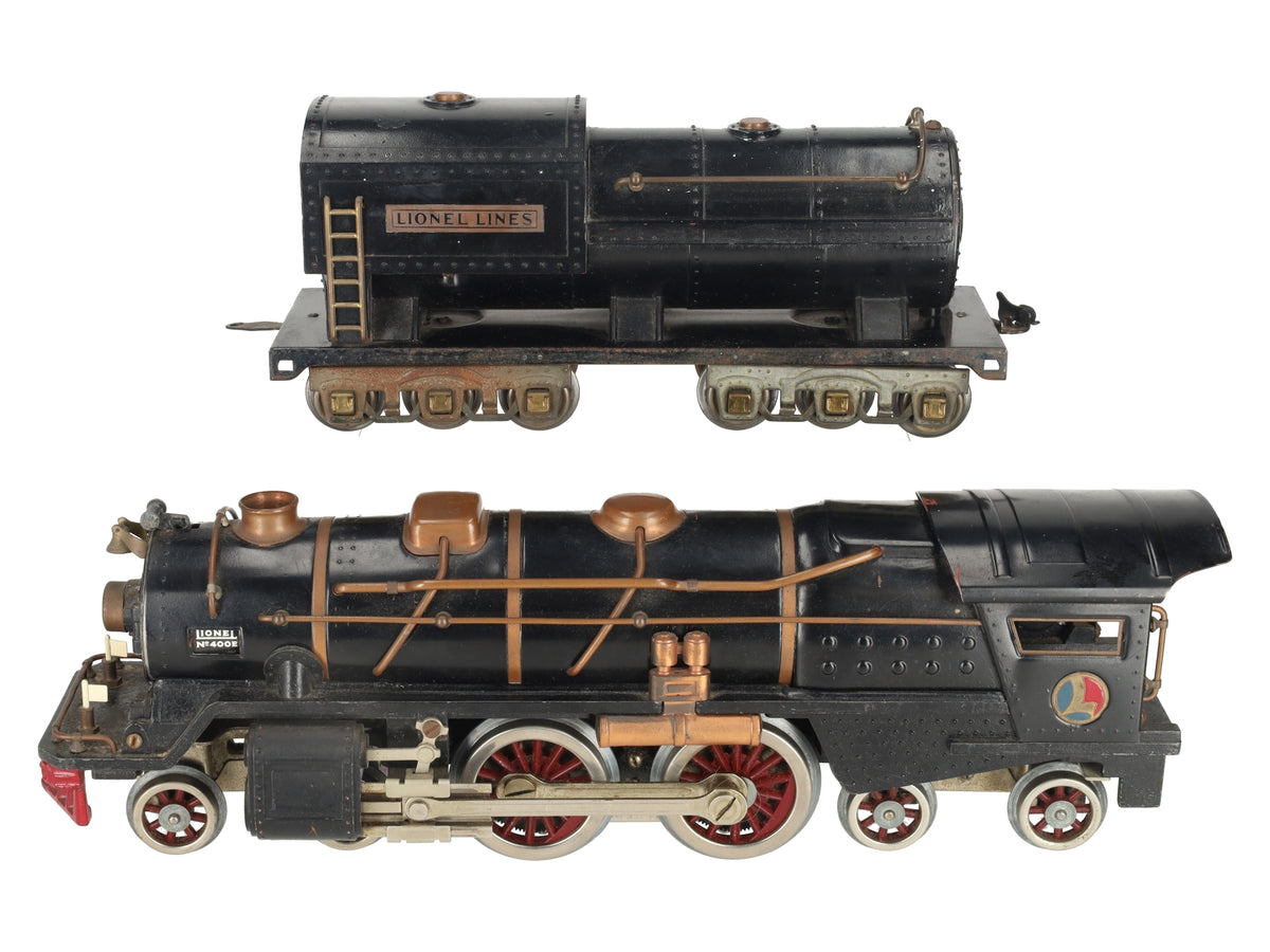 Lionel 400E Vintage Standard Gauge 4-4-4 Steam Locomotive & Tender VG