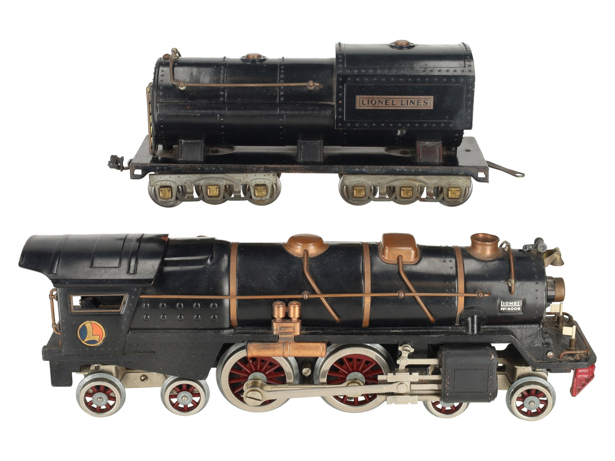 Lionel 400E Vintage Standard Gauge 4-4-4 Steam Locomotive & Tender VG