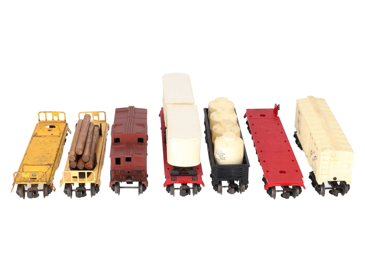 Lionel Vintage O Gauge Train Cars 6111, 6111, 6112, 6014, 6017, 6800, 6430 [7] VG