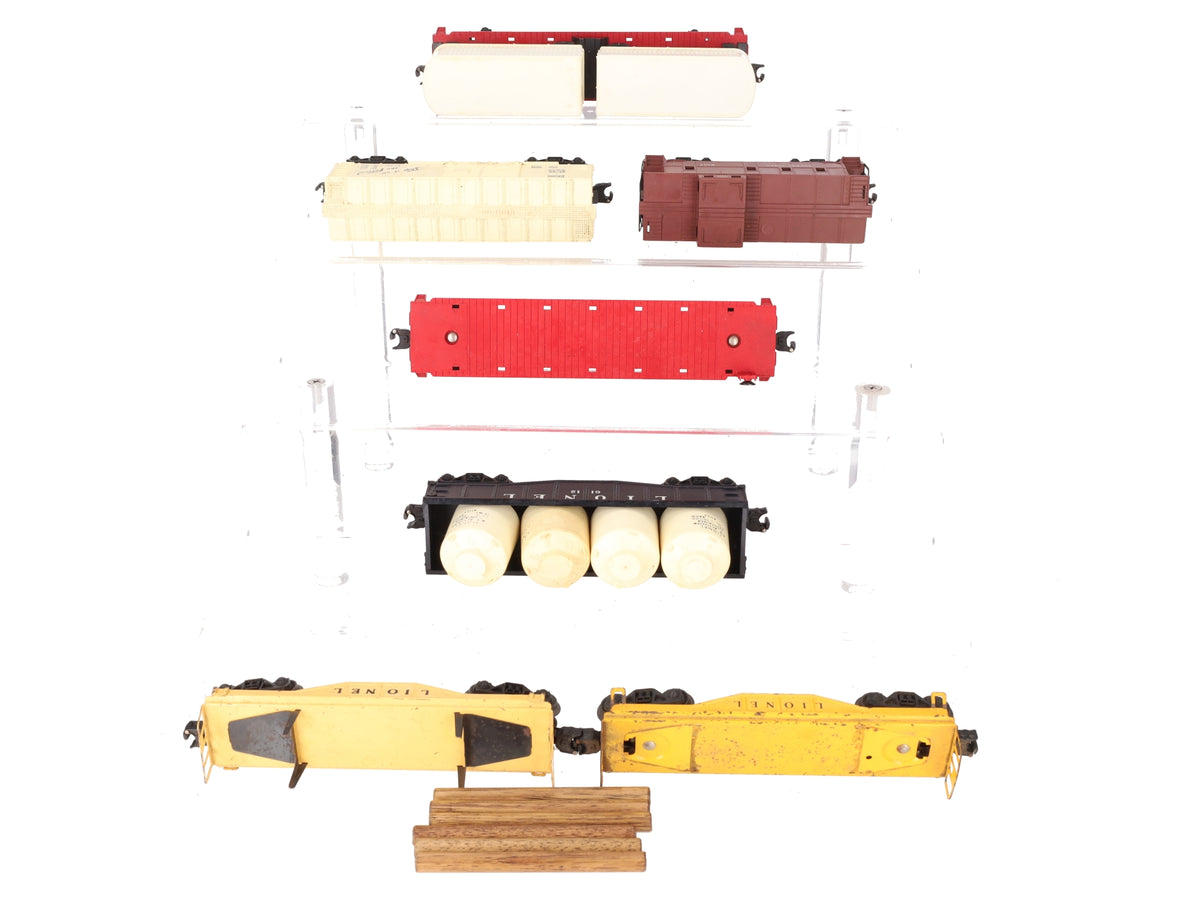 Lionel Vintage O Gauge Train Cars 6111, 6111, 6112, 6014, 6017, 6800, 6430 [7] VG