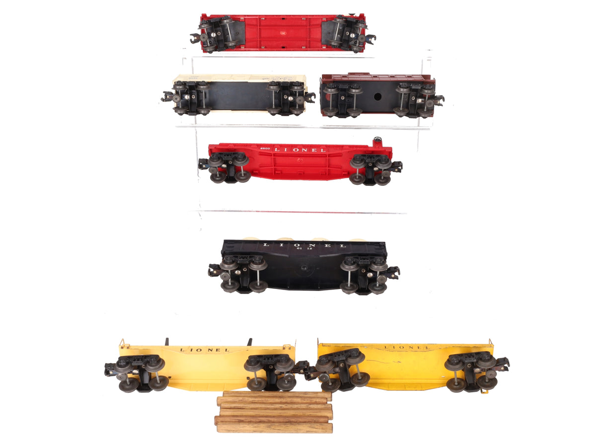 Lionel Vintage O Gauge Train Cars 6111, 6111, 6112, 6014, 6017, 6800, 6430 [7] VG
