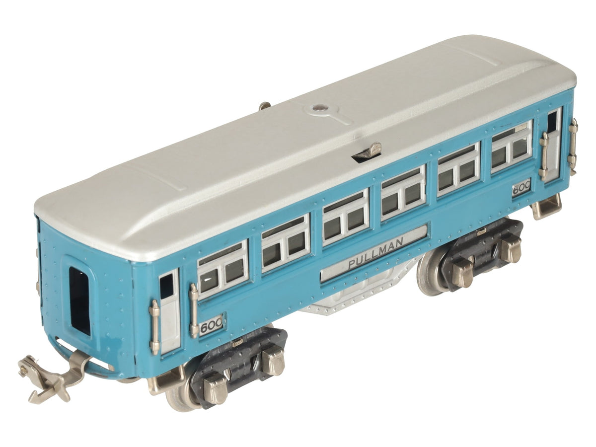 Lionel 600 Vintage O Prewar Blue Tinplate Pullman Coach Car VG