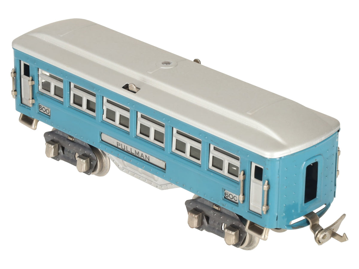 Lionel 600 Vintage O Prewar Blue Tinplate Pullman Coach Car VG
