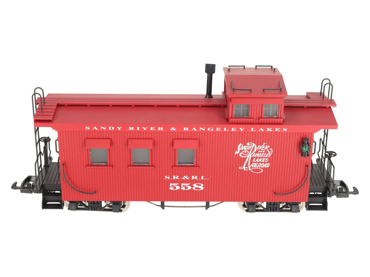 USA Trains 12003 Sandy River Rangley Lake Wood Caboose #558 (Metal Wheels) EX/Box