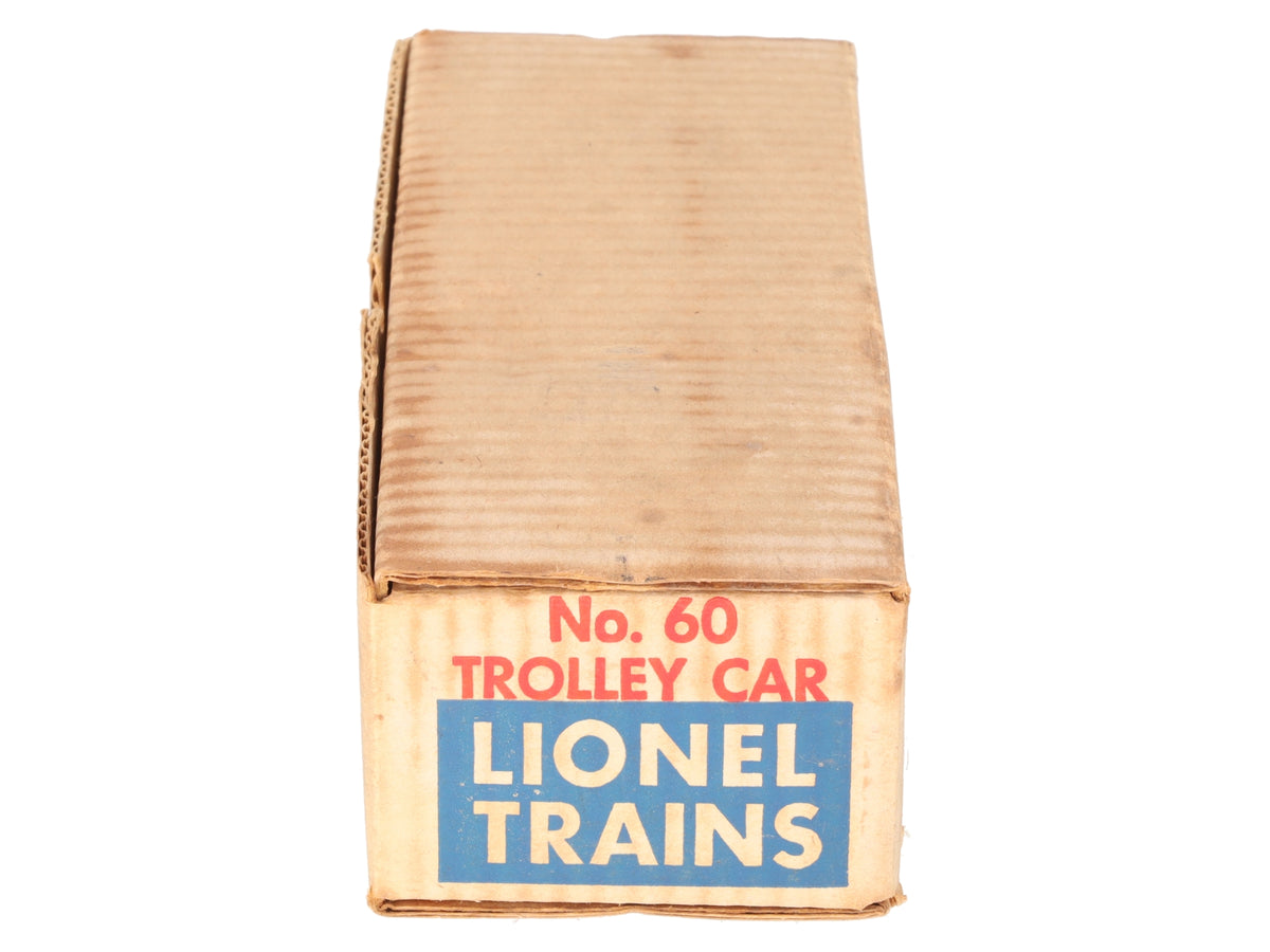 Lionel 60 Vintage O Lionelville Motorized Rapid Transit Trolley VG/Box