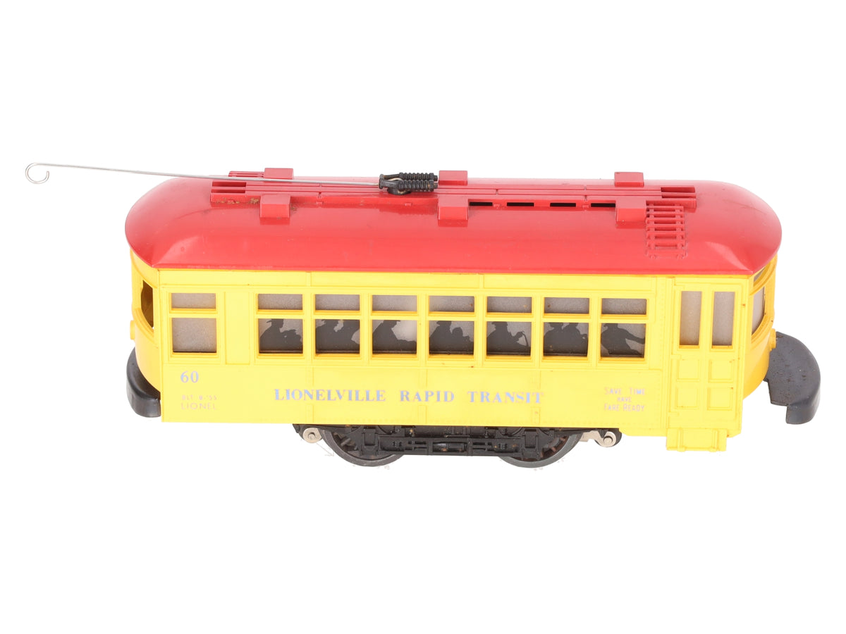 Lionel 60 Vintage O Lionelville Motorized Rapid Transit Trolley VG/Box