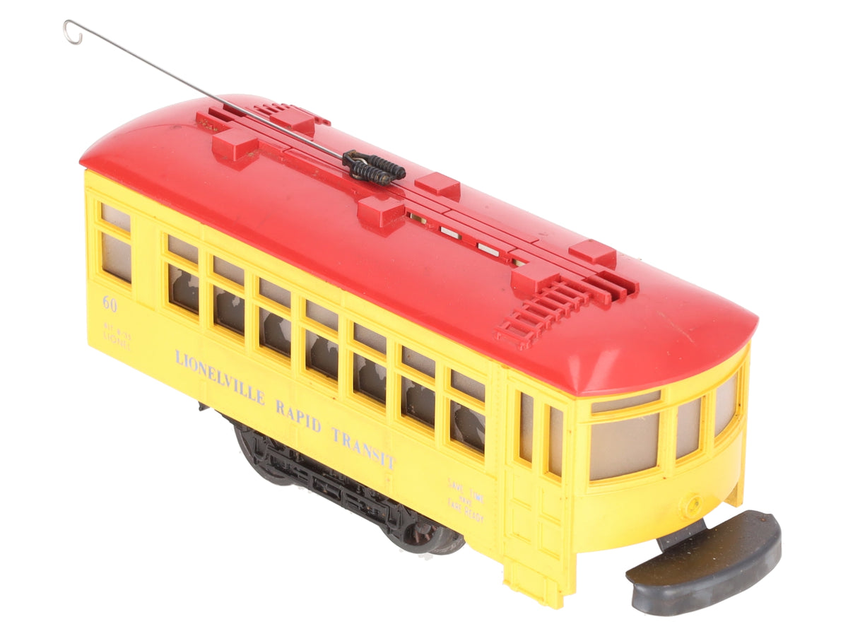 Lionel 60 Vintage O Lionelville Motorized Rapid Transit Trolley VG/Box